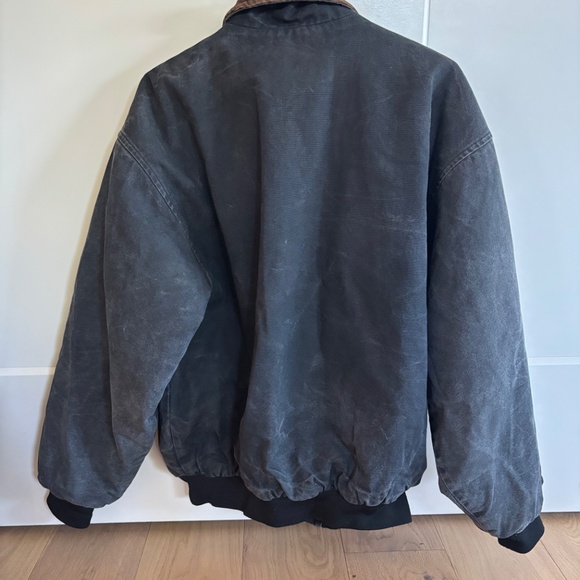 M.A. Klein Blanket Lined Jacket Men's Large Gray Canvas Millers Paint Logo - Picture 3 of 10